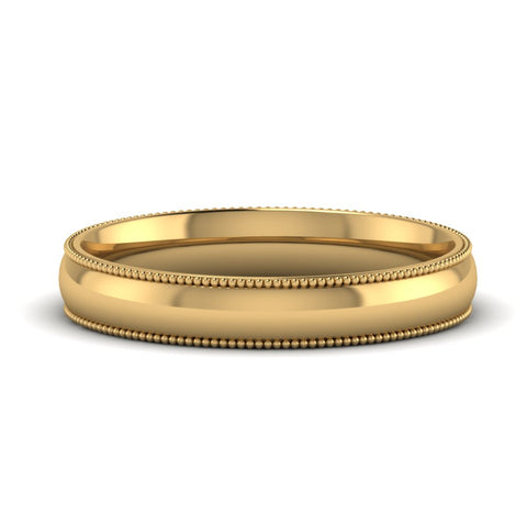 Comfort Fit Wedding Band Milgrain Edge
