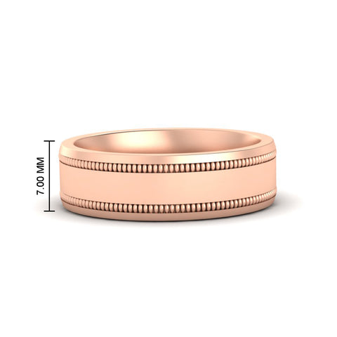 Mens Band Double Milgrain