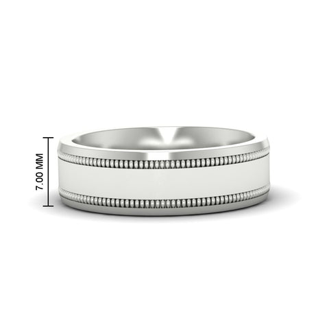 Mens Band Double Milgrain