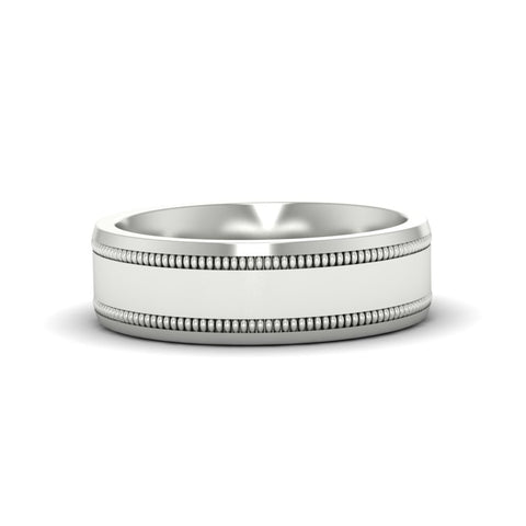 Mens Band Double Milgrain