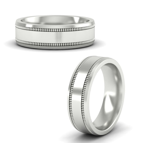 Mens Band Double Milgrain