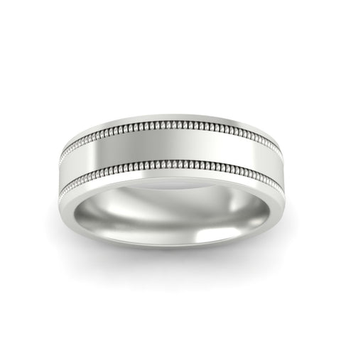 Mens Band Double Milgrain