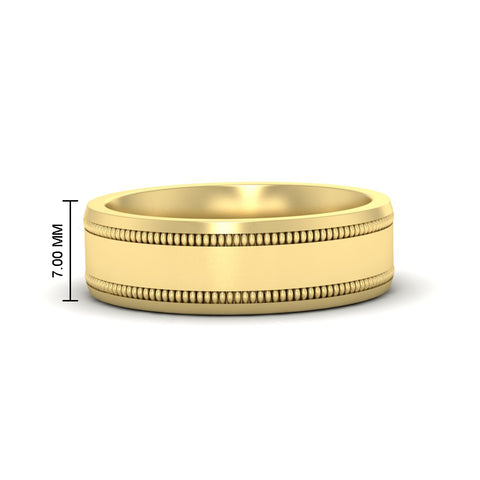 Mens Band Double Milgrain