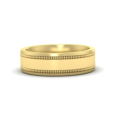 Mens Band Double Milgrain