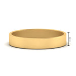 Load image into Gallery viewer, 5 mm Flat Gold Wedding Band
