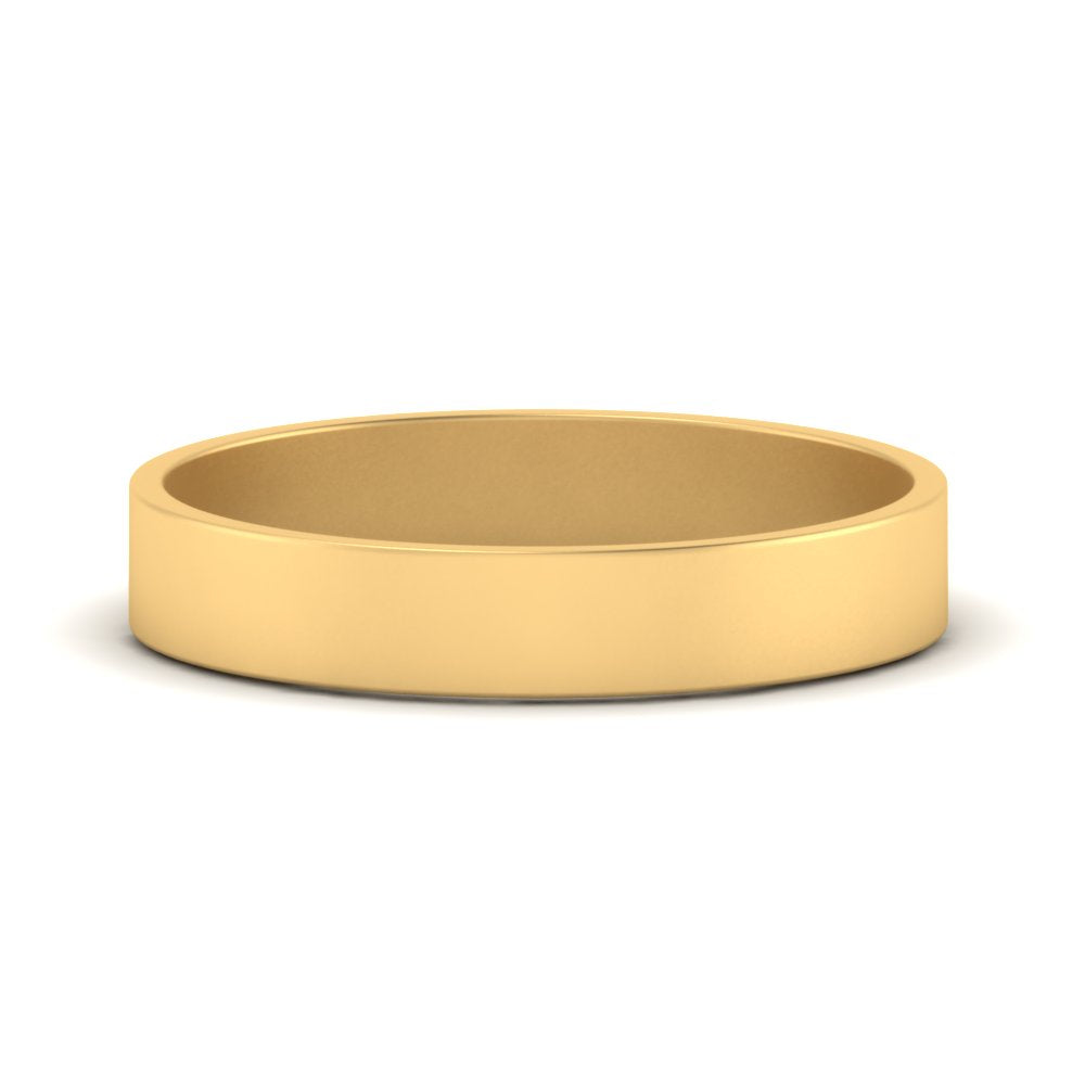 5 mm Flat Gold Wedding Band
