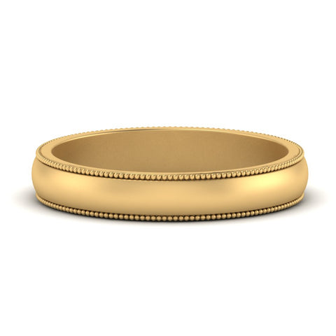 Milgrain Matte Finish Mens Band