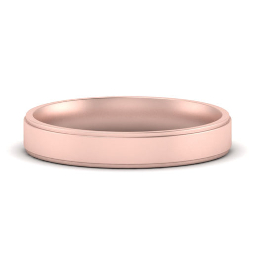 4 mm Steps Edge Comfort Fit Mens Band