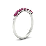 Load image into Gallery viewer, 7-pink-sapphire-princess-cut-1-ct-wedding-band-in-white-gold-fdwb179prgsadrpiangle2-1.00ct-nl-wg.jpg
