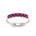 Load image into Gallery viewer, 7-pink-sapphire-princess-cut-1-ct-wedding-band-in-white-gold-fdwb179prgsadrpiangle5-1.00ct-nl-wg.jpg