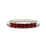 Load image into Gallery viewer, 7-ruby-princess-cut-1-ct-wedding-band-in-white-gold-fdwb179prgrudrsleep-1.00ct-nl-wg.jpg