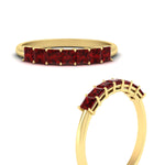 Load image into Gallery viewer, 7-ruby-princess-cut-1-ct-wedding-band-in-yellow-gold-fdwb179prgrudrangle3-1.00ct-nl-yg.jpg