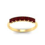 Load image into Gallery viewer, 7-ruby-princess-cut-1-ct-wedding-band-in-yellow-gold-fdwb179prgrudrangle5-1.00ct-nl-yg.jpg