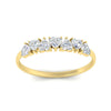 Load image into Gallery viewer, 7-stone-beautiful-heart-diamond-wedding-band-in-yellow-gold-FD9600HTBANGLE5-0.75_20CT-NL-YG