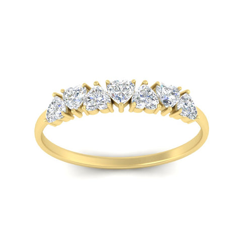 7-stone-beautiful-heart-diamond-wedding-band-in-yellow-gold-FD9600HTBANGLE5-0.75_20CT-NL-YG