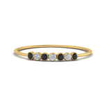 Load image into Gallery viewer, 7-stone-bezel-anniversary-band-with-black-diamond-in-yellow-gold-FD9428RORGBLACK-NL-YG.jpg

