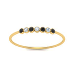 Load image into Gallery viewer, 7-stone-bezel-anniversary-band-with-black-diamond-in-yellow-gold-FD9428RORGBLACK-NL-YG.jpg
