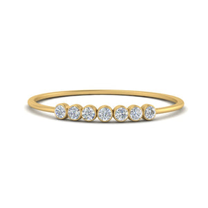 7 Stone Bezel Anniversary Band