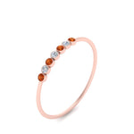 Load image into Gallery viewer, 7-stone-bezel-anniversary-diamond-band-with-orange-sapphire-in-rose-gold-FD9428RORGSAOR-NL-RG.jpg
