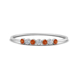 Load image into Gallery viewer, 7-stone-bezel-anniversary-diamond-band-with-orange-sapphire-in-white-gold-FD9428RORGSAOR-NL-WG.jpg
