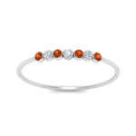 Load image into Gallery viewer, 7-stone-bezel-anniversary-diamond-band-with-orange-sapphire-in-white-gold-FD9428RORGSAOR-NL-WG.jpg
