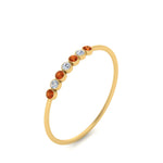 Load image into Gallery viewer, 7-stone-bezel-anniversary-diamond-band-with-orange-sapphire-in-yellow-gold-FD9428RORGSAOR-NL-YG.jpg
