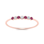 Load image into Gallery viewer, 7-stone-bezel-anniversary-diamond-band-with-pink-sapphire-in-rose-gold-FD9428RORGSADRPI-NL-RG.jpg
