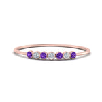 Load image into Gallery viewer, 7-stone-bezel-anniversary-diamond-band-with-purple-topaz-in-rose-gold-FD9428RORGVITO-NL-RG.jpg
