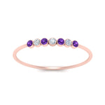 Load image into Gallery viewer, 7-stone-bezel-anniversary-diamond-band-with-purple-topaz-in-rose-gold-FD9428RORGVITO-NL-RG.jpg
