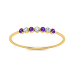 Load image into Gallery viewer, 7-stone-bezel-anniversary-diamond-band-with-purple-topaz-in-yellow-gold-FD9428RORGVITO-NL-YG.jpg

