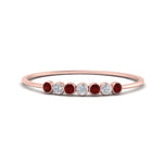 Load image into Gallery viewer, 7-stone-bezel-anniversary-diamond-band-with-ruby-in-rose-gold-FD9428RORGRUDR-NL-RG.jpg
