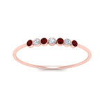 Load image into Gallery viewer, 7-stone-bezel-anniversary-diamond-band-with-ruby-in-rose-gold-FD9428RORGRUDR-NL-RG.jpg
