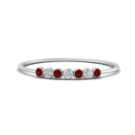 Load image into Gallery viewer, 7-stone-bezel-anniversary-diamond-band-with-ruby-in-white-gold-FD9428RORGRUDR-NL-WG.jpg
