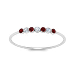 Load image into Gallery viewer, 7-stone-bezel-anniversary-diamond-band-with-ruby-in-white-gold-FD9428RORGRUDR-NL-WG.jpg
