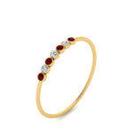 Load image into Gallery viewer, 7-stone-bezel-anniversary-diamond-band-with-ruby-in-yellow-gold-FD9428RORGRUDR-NL-YG.jpg
