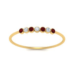 Load image into Gallery viewer, 7-stone-bezel-anniversary-diamond-band-with-ruby-in-yellow-gold-FD9428RORGRUDR-NL-YG.jpg
