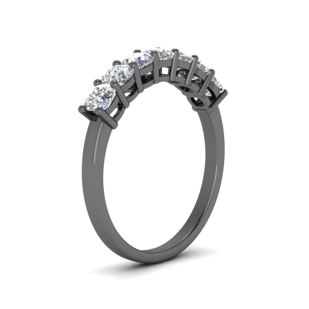 7 Stone Cushion Cut Wedding Band