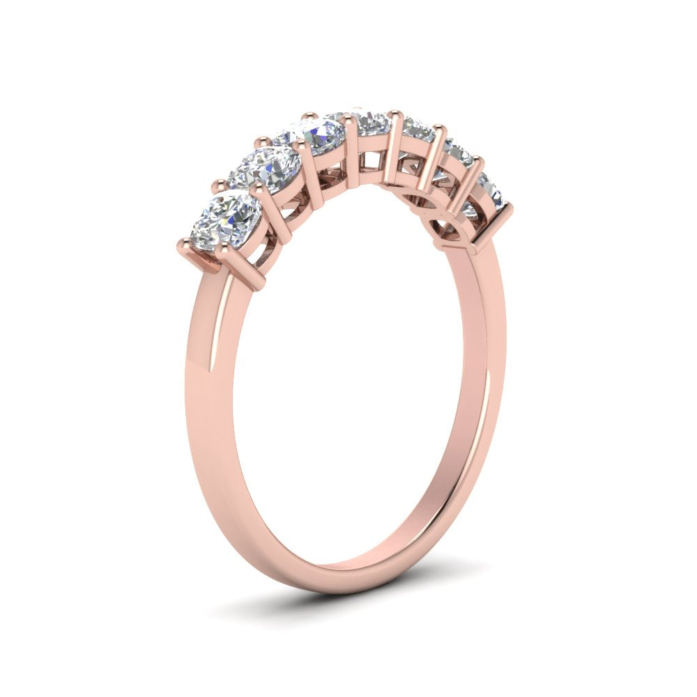 7 Stone Cushion Cut Wedding Band