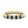 Load image into Gallery viewer, 7-stone-emerald-cut-black-diamond-wedding-band-in-yellow-gold-fdwb8008emblacksleep-0.70ct-nl-yg?v=1773990135