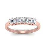 Load image into Gallery viewer, Emerald Cut Seven Stone Wedding Band
