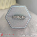 Load image into Gallery viewer, 7-stone-emerald-cut-diamond-band-in-white-gold-FD9294EMR-NL-WG-11