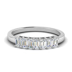 Load image into Gallery viewer, Emerald Cut Seven Stone Wedding Band
