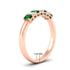 Load image into Gallery viewer, 7-stone-emerald-cut-emerald-wedding-band-in-rose-gold-fdwb8008emgemgrangle2-0.70ct-nl-rg-hw?v=1773989448