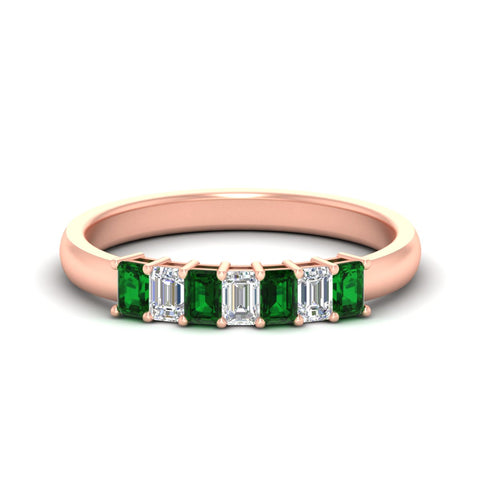 7-stone-emerald-cut-emerald-wedding-band-in-rose-gold-fdwb8008emgemgrsleep-0.70ct-nl-rg?v=1773989448