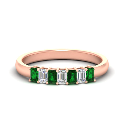 7-stone-emerald-cut-emerald-wedding-band-in-rose-gold-fdwb8008emgemgrsleep-0.70ct-nl-rg?v=1773989448