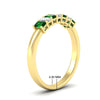 Load image into Gallery viewer, 7-stone-emerald-cut-emerald-wedding-band-in-yellow-gold-fdwb8008emgemgrangle2-0.70ct-nl-yg-hw?v=1773989448
