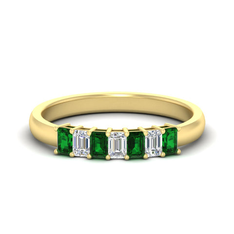7-stone-emerald-cut-emerald-wedding-band-in-yellow-gold-fdwb8008emgemgrsleep-0.70ct-nl-yg?v=1773989448