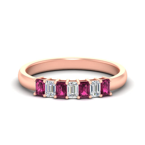 7-stone-emerald-cut-pink-sapphire-wedding-band-in-rose-gold-fdwb8008emgsadrpisleep-0.70ct-nl-rg?v=1773989039