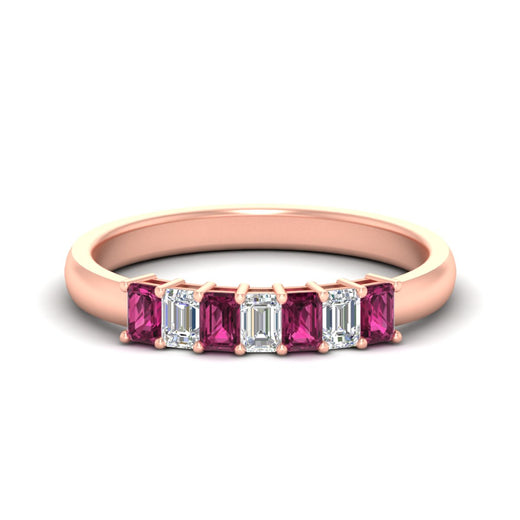 7-stone-emerald-cut-pink-sapphire-wedding-band-in-rose-gold-fdwb8008emgsadrpisleep-0.70ct-nl-rg?v=1773989039