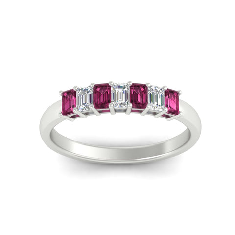 7-stone-emerald-cut-pink-sapphire-wedding-band-in-white-gold-fdwb8008emgsadrpiangle5-0.70ct-nl-wg?v=1773989039